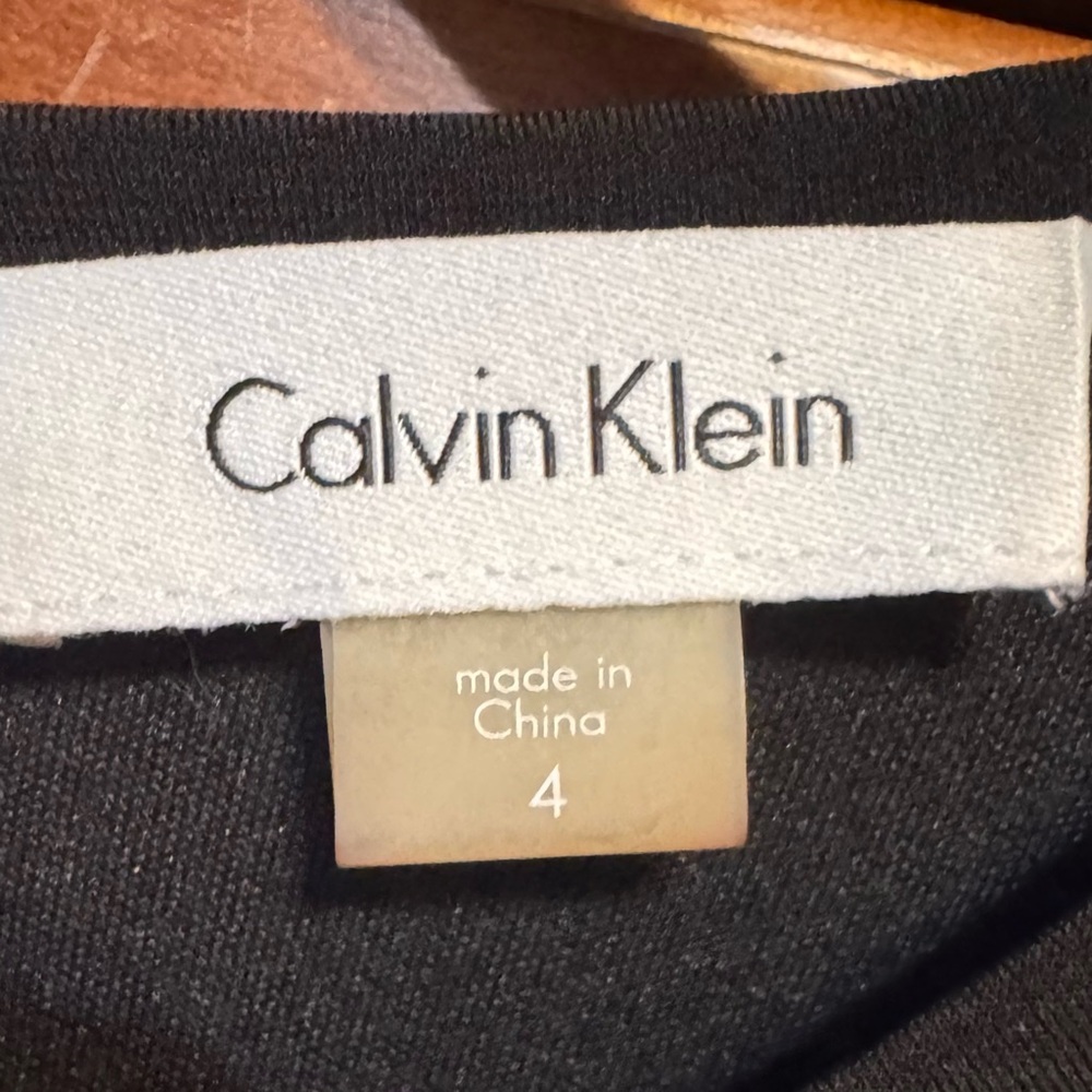 Calvin Klein Black Pleated Dress size 4 - Picture 3 of 9